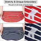 Koneseve Dog Shirt Vest Lightweight Stretchy Dog T-Shirts Soft Cool Sleeveless Stripe Vests Breathable Clothes for Puppy Kitty Cats Small Medium Large Dogs 2 Pack Red + Blue [ 3XL ]