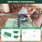 FXW Homeplus Unleashed Indoor Dog Playpen - Stress-Free and Safe Play, Heavy Duty 45 Inch 32 Panels Dog Pen for Large Dogs, Black│Patented
