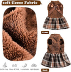 Dog Sweater Dog Winter Clothes for Small Dogs Boy Girl Fall Puppy Dress Warm Fleece Chihuahua Yorkie Teacup Sweaters Dresses for Small Dogs Girl Cat Sweaters, Brown, XS