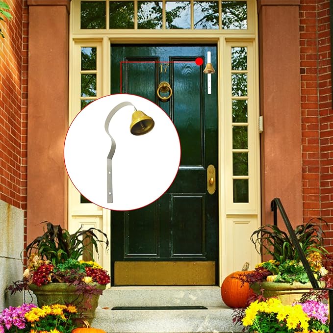 2Pcs Metal Dog Doorbell, Shopkeepers Doggy Training Bell Wall Mounted for Home Decoration Store Entry Door Chime, Store Door Bell for Housebreaking/Housetraining Door Bell/Potty Training (White)