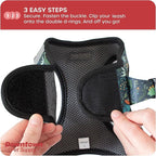 Downtown Pet Supply Step-in Dog Harness – No Pull, Adjustable Padded Mesh with Reflective Trim, Secure Buckle Strap – Comfortable & Breathable Small Dog Harness, Medium, Dinosaur