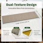 Natural Cork Cat Scratcher Mat, Self-Stick & Trimmable Furniture Protector for Couch, Door, Wall & Bed Corner, Claw-Friendly for Indoor Cats (Catnip Green, 39.4 x 11.8 Inch)