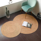 9.8In Cat Scratcher Pad - Hand-Woven Natural Cattail Mat, Spiral Texture Cat Scratching Pad for Kittens/Small Cats, Cat Scratch Furniture Protector