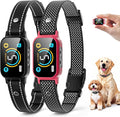 2 Pack Bark Collar, Smart Dog Bark Collar for Large Medium Small Dogs, Rechargeable Ultra-Light Training Collar with Beep Vibration, Anti Barking Device with 5-Level Sensitivity (Fuchsia)