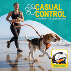 No Pull Dog Harness and Leash Set for Medium Dogs – Adjustable Reflective Breathable Soft Padded Easy Control Dog Harness for Training & Walking, Orange (Medium)