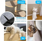 Self Adhesive Cat Scratch Mat to Protect Furniture,16 x 78 in, Couch Protector from Cat Claws Scratching (Beige)