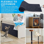 2 Pcs 78.7"x15.8" Cat Scratch Mat, Trimmable Self-Adhesive Carpet, DIY Climb Cat Scratcher for Furniture, Couch or Wall, Covering Cat Tree and Scratch Post Replacement Pad