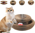 Kitty Kurlz Cat Toys, Cat Scratcher Magic Organ Cat Scratcher with Bell Ball, Reversible Infinity Cardboard Scratcher, The Ultimate Interactive Cats Scratching Board for Indoor