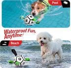 QDAN Dog Toys Soccer Ball with Straps, Interactive Toys for Tug of War, Puppy Birthday Gifts, Dog Water Toy, Durable Balls World Cup for Small Dogs（5 Inch）