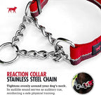 Tuff Pupper Martingale Collar for Dogs | Gentle Nylon & Steel Chain Limited Cinch Design is Perfect for Training | Dual Leash Attachment Points | Durable Quick Release Buckle | Sizing for All Breeds