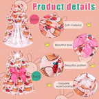 Frienda 6 Pieces Bowknot Princes Puppy Dog Dress Floral Vest Skirt Summer Pet Dress Dog Cute Rosette Sundress Apparel for Puppy Cat Pet(M)