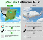 Cat Window Perch with Scratching Bed,Versatile Climbing Shelves Mounted by Strong Suction Cups, Solid Metal Frame and Anti-Slip Felt for Hide,Nap and Sunbath, Glass Protection Design(Oatmeal)