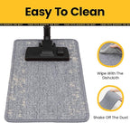 Cat Scratcher Mat,Natural Sisal Cat Scratch Pad with Hook&Loop Tape,Horizontal Floor Kitty Scratching Pads Rug for Indoor,Pet Furniture Protector for Couch&Carpets&Sofas, Large, Grey