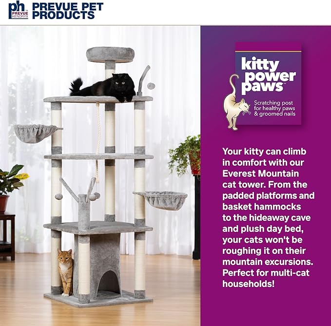 Prevue Pet Products Everest Mountain Cat Tree Play Tower 7365