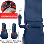 Tomkas Small Dog Sling Carrier - Zipper pocket & Adjustable strap - for 3 - 10 lbs pets(Dark Blue)