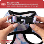 Downtown Pet Supply Step-in Dog Harness – No Pull, Adjustable Padded Mesh with Reflective Trim, Secure Buckle Strap – Comfortable & Breathable Small Dog Harness, X-Small, Tie Dye