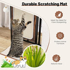 Tangkula Cat Tree and End Table, 4-in-1 Cat Coffee Table, C-Shaped Cat Small Side Table with Sisal Scratching Mat, Removable Washable Cushion, Modern Cat Furniture for Living Room, Bedroom
