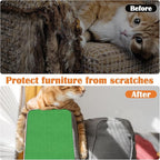 Cat Scratch Furniture Protector - 158" x 13.8" Trimmable Self-Adhesive Cats Claws Scratch Pads, DIY Cat Climbing Couch Protector for Scratch Post Cat Tree Replacement Indoor (Green)