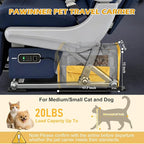 Pawinner Pet Carrier with Wheels, 17.7" x 13" x 13" Airline Approved Cat Carrier for Pets up to 20lbs, Newly Designed Rolling Travel Bag with Telescopic Handle, for Small Dogs and All-Breed Cats