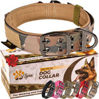 ADITYNA Heavy Duty Camo Dog Collar for Large Dogs - Collar with Handle for Training, and Walking - Wide, Thick, Tactical, Soft Neoprene Padded