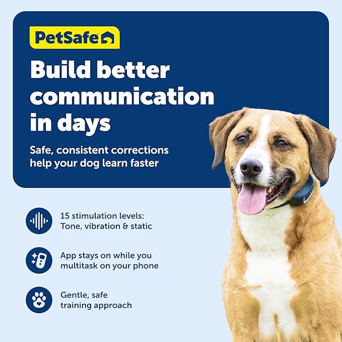 PetSafe Smart Dog Trainer - App Controlled Dog Collar for Training - Bluetooth Wireless System - Adjustable Fit Collar with Safe Stimulation & Multiple Correction Levels