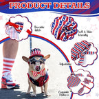 Reginary 120 Pcs 4th of July Dog Bandanas Bulk Dog Bows Set Bow Ties Cat Scarf Colorful Washable Triangle Pet Kerchief Cute Bib for Summer Small Medium Large Pets Grooming Accessories Costume