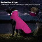 Dog Winter Coat, Waterproof Dog Jacket with Leash Hole, Reflective Adjustable Pet Snow Vest, Warm Fleece Sweater for Small Medium Large Dogs - Pink, S
