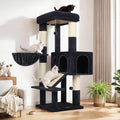 Globlazer Extra Thick Scratching Posts Tower Sturdy 50-inch Corner Cat Tree Tower for Indoor Cats, Cat Tower for Adult Cats with Scratching Board, Kitty Condo, Basket, S50, Dark Gray