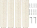 4 Pcs 2.9in 7.4cm Diameter Cat Tree Scratching Post Replacement Sisal Pole (M10, 11.8in/30cm)