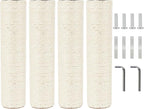 4 Pcs 2.9in 7.4cm Diameter Cat Tree Scratching Post Replacement Sisal Pole (M10, 11.8in/30cm)