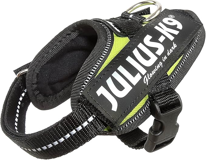 Julius-K9, 16IDC-FNE-B1, IDC Powerharness, Dog Harness, Size: Baby 1, UV Neon Green