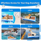 Vapaus Inflatable Dog Boat Ramp for Large Dogs – Floating Pup Ladder with Anti-Slip Surface, Portable Dog Water Ramp for Pool Dock Lake Boat – Heavy Duty Pet Boarding Platform