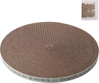Round Cat Scratcher Pad 10 Inch Diameter - 3/5 Inch Thick Cardboard Refill, Universal for Round Scratching Posts, Standalone for Indoor Cats (1 PCS)