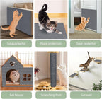 Cat Scratch Mat 78.7"x15.8",Replacement Cat Scratching Post or Scratch Pad,DIY Cat Tree Shelf,Decoration Cat Tower,Protector Couch Furniture or Wall (Black)