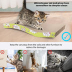 PrimePets Cat Scratchers Cardboard, Curved Shape Cat Scratch Pad, Cat Scratching, Corrugated Board Reversible with Catnip for Indoor Cats