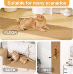 Uross Thickened Cat Wall Climbing Carpet 6.6 FT x 16" - Extra Long Cat Scratch Wall Pad, Cat Scratching Carpet Rug Wall Mounted Scratcher Couch Sofa Protector- Brown