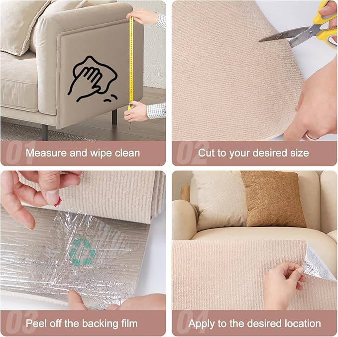 Cat Scratch Couch Furniture Protector-118 x15.8 cat Scratch Mat for Couch Furniture and Wall Protector,Trimmable Self-Adhesive DIY Climbing Cats Scratcher Couch Protector（Dark Gray）