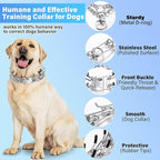 Dog Training Collar, Adjustable Stainless Steel Collar with Quick Release Buckle for Small Medium Large Dogs (XL/Neck Girth 16.9"-22.2")