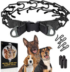 PetJett Prong Collar for Dogs - Adjustable Training Collar No Pull Choke Collar for Dogs, Pinch Collar for Dog, Walking Tool for Small, Medium, or Large Breed - Stainless Steel Metal Choker Chain