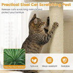 PETSITE 19.5-inch Small Cat Tree, with Sisal Scratching Post, Interactive Hanging Ball, Comfy Condo, and Spacious Top Perch, Ideal for Indoor Cats and Kittens (Beige)