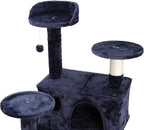 54 Inch Cat Tree Tower for Indoor Cats, Plush Multi-Level Cat Condo w/Padded Plush Perch,Scratching Post,Kittens Pet Play House,Blue