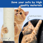 Cat Craft Cat Tree 63 Inch Cat Tower for Indoor Cats, Multi-Level Cat Tree for Large Cats 20 lbs+ Heavy Duty Cat Tower with Sisal Scratching Posts, Hammock, Condo and Extended Platform, Black