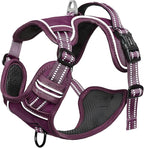 HEELE Dog Harness for Small Dogs No Pull Dog Vest Harness for Small Dog with Soft Padded Handle Reflective for Outdoor Training, Purple(Matching Trim), S