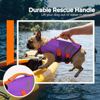Lelepet Dog Life Jacket, High Flotation Dog Life Vest for Swimming, Boating, Ripstop Reflective Pet Swim Vest for Small Medium Large Dogs Pool Floats Adjustable Swimming Vest for Dogs Water Safety