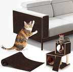 cat Scratching mat Self-Adhesive, Trimmable Furniture Protector for Couch, Sofa, Wall & Cat Trees - Durable Scratch Pad with Nano Tape, DIY Climbing Carpet for Indoor Cats (Brown, 39.3"x15.8")