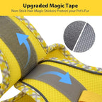 AIITLE Dog Harness and Leash Set - Ultra-Comfortable XXS-XL Vest with Strong Magic Tape & Glow-in-Dark Reflective Strips, Chafe-Free for Teddy, Schnauzer (Yellow, M)