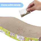PrimePets Cat Scratchers Cardboard, Curved Shape Cat Scratch Pad, Cat Scratching, Corrugated Board Reversible with Catnip for Indoor Cats
