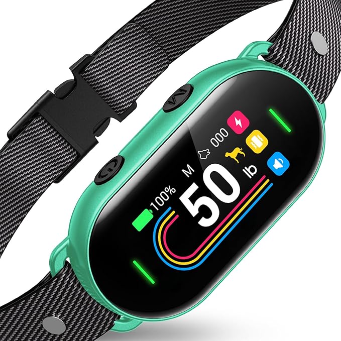 Smart Dog Bark Collar for Small Medium Large Dogs 10-100lbs, Humane Anti-Bark Device with Anti-False Trigger Gravity Sensor & Bark Count Tracking, 4 Modes & 8 Levels to Effectively Stop Barking