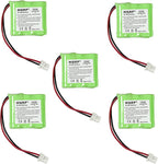 HQRP 5-Pack Battery for Dogtra 37AAAM6YMX, 40AAAM6YMX, BP-15, BP15RT, DC-7, EDT102 1600 Series, 1600NCP, 1602NCP, T&B Remote Controlled Dog Training Collar Transmitter