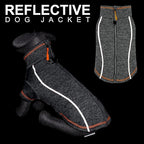 cyeollo Fleece Dog Jacket Coat Lightweight Dog Jackets Reflective Pet Sweater Zip Up Warm Winter Coats for Medium Large Dogs Clothes Pet Apparel